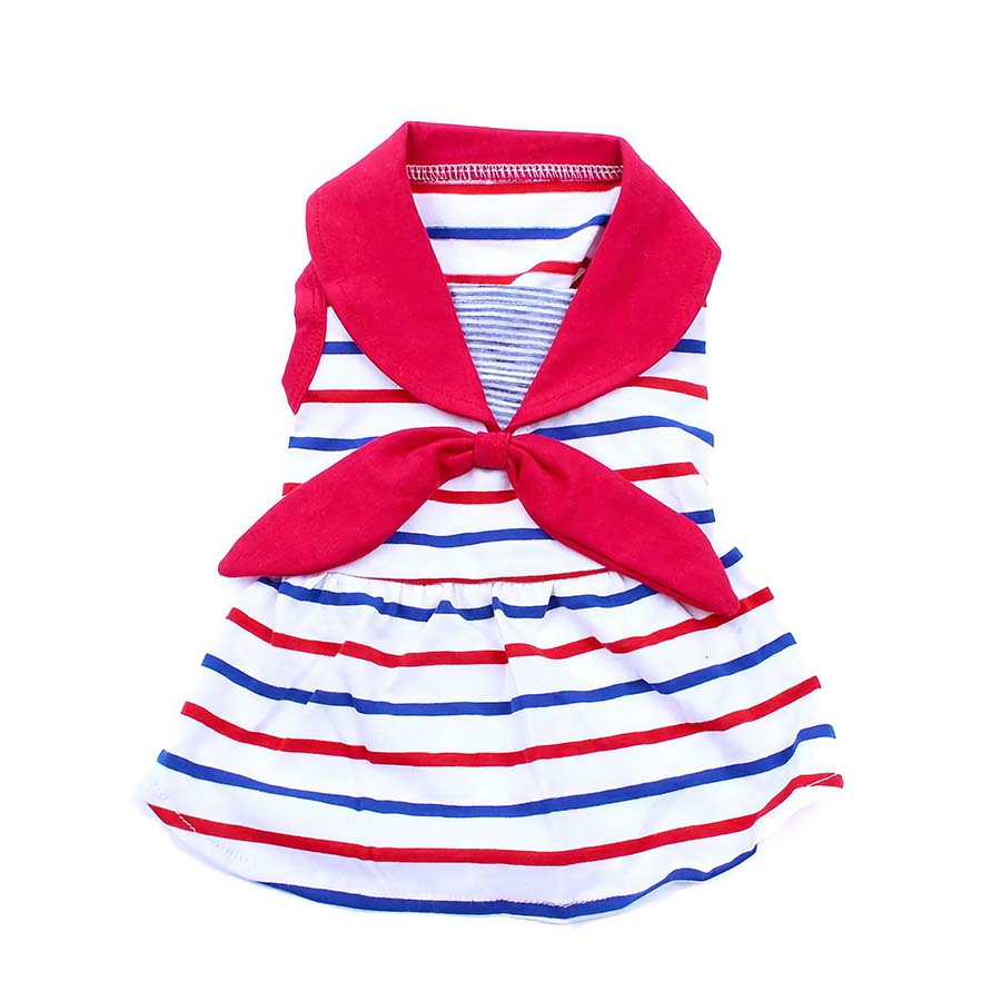 Doggie Design Sailor Dog Girl Dress with Matching Leash