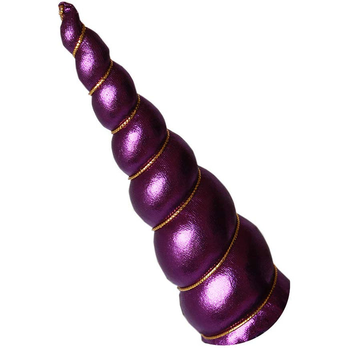 Metallic Violet Unicorn Horn for Dogs from online dog clothing store they made me wear it.